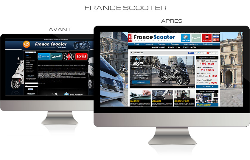 Refonte graphique site web France Scooter