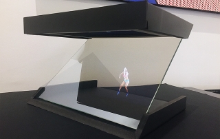 Vitrine Holographique One Face - Hologramme danseuse