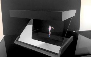 Vitrine Holographique One Face - Hologramme danseuse