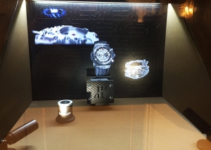 Hologramme Hublot, vitrine holographique palace Meurice Paris