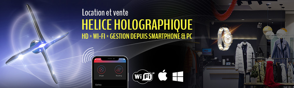 HoloRotor Pro : Projecteur d'hologramme 3D flottants - Hélice holographique