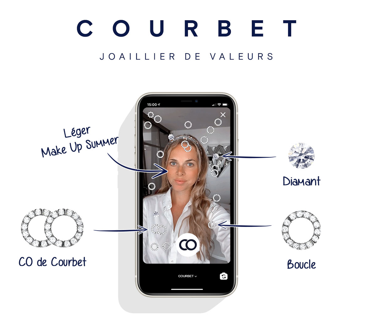 Création Filtre Instagram Courbet Joaillerie Instagram Lens pour