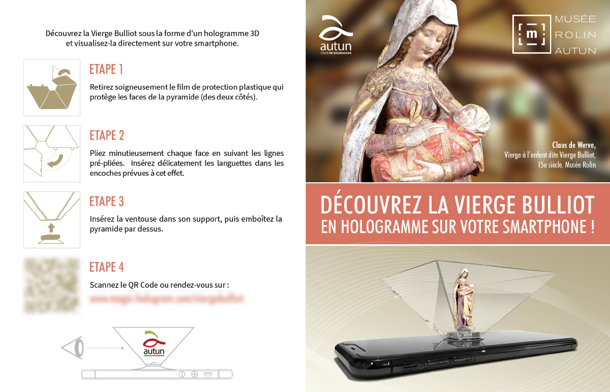 Affichage Pyramide Hologramme 3D - Vidéo Projecteur 3D - Écran Hologramme -  Support Universal pour Téléphone Mobile et Tablettes