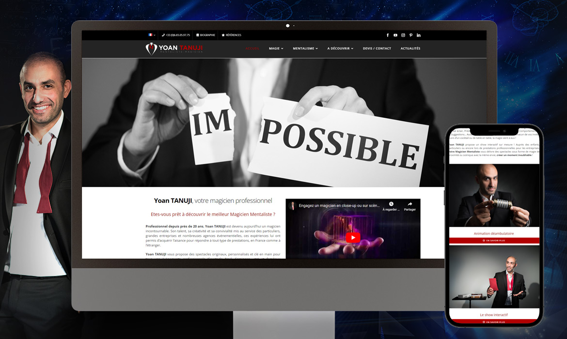 Mentalist Magician - Magician website creation Yoan Tanuji