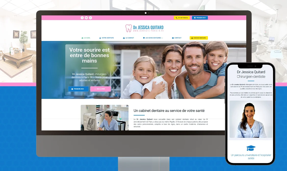 Création de site web dentiste Paris 9