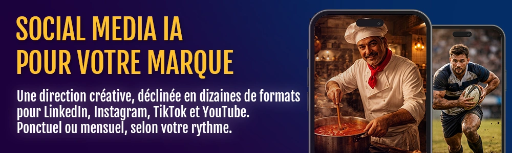 Contenus social media IA pour votre marque - Interactive Studio