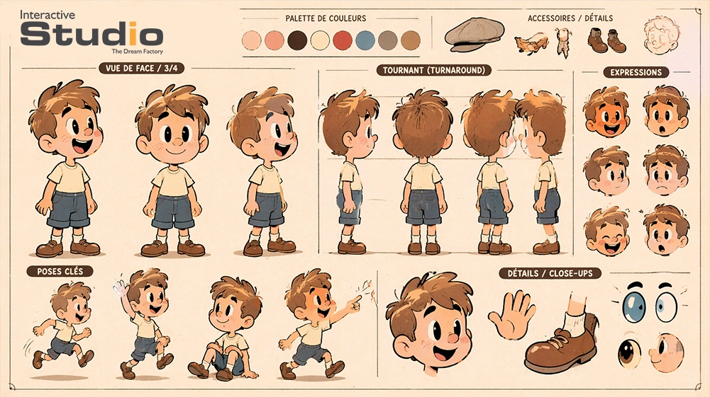 Création de film IA pour entreprise : ModelSheet personnage