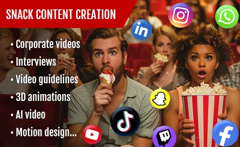 Digital agency snack content creation