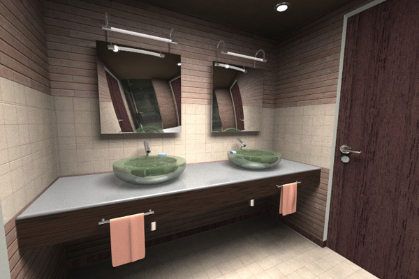 Proposition 3D pour la salle de bain Proposition N°1