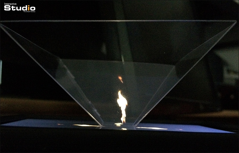 Faîtes jaillir une flamme de votre smartphone avec l'hologramme de la flamme !