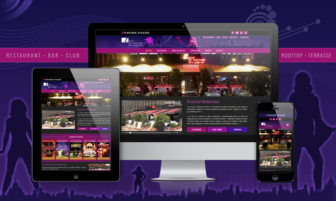 Création du site web du restaurant TLMP responsive à Paris