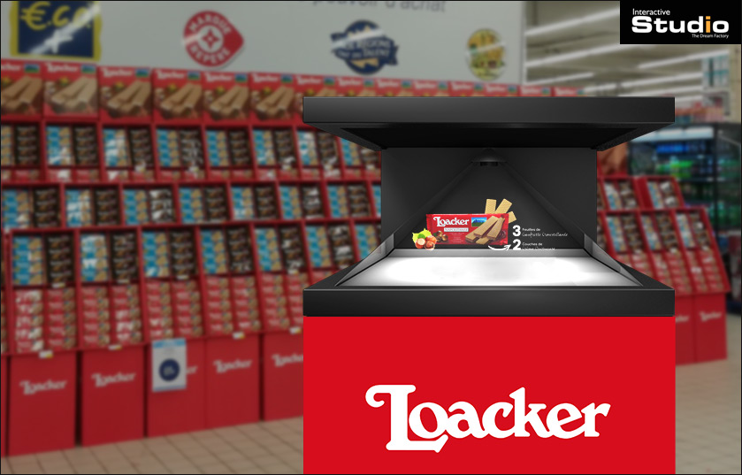 Borne hologramme Loacker Kambly