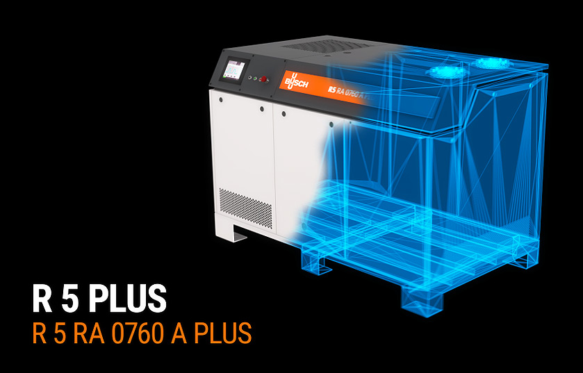 Pompe R 5 PLUS BUSCH en hologramme 3D Pompe R 5 PLUS BUSCH en hologramme 3D