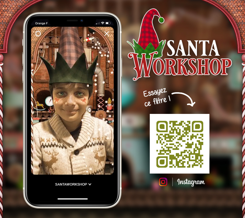 Filtre immersif Instagram Atelier du Père Noël Filtre immersif Instagram Atelier du Père Noël