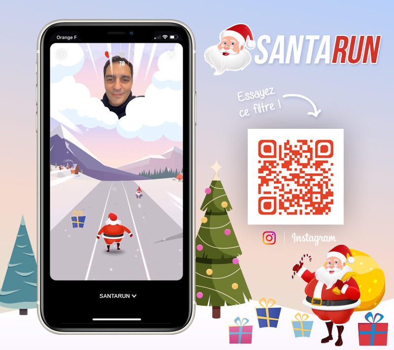 Filtre jeu Instagram Père Noël Filtre jeu Instagram Père Noël